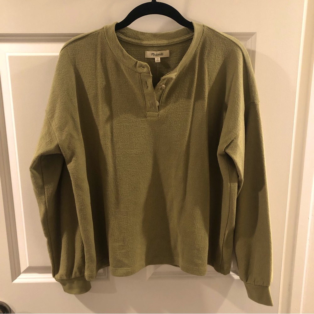 Women’s Madewell Henley Long Sleeve Relaxed Fit Fall Shirt